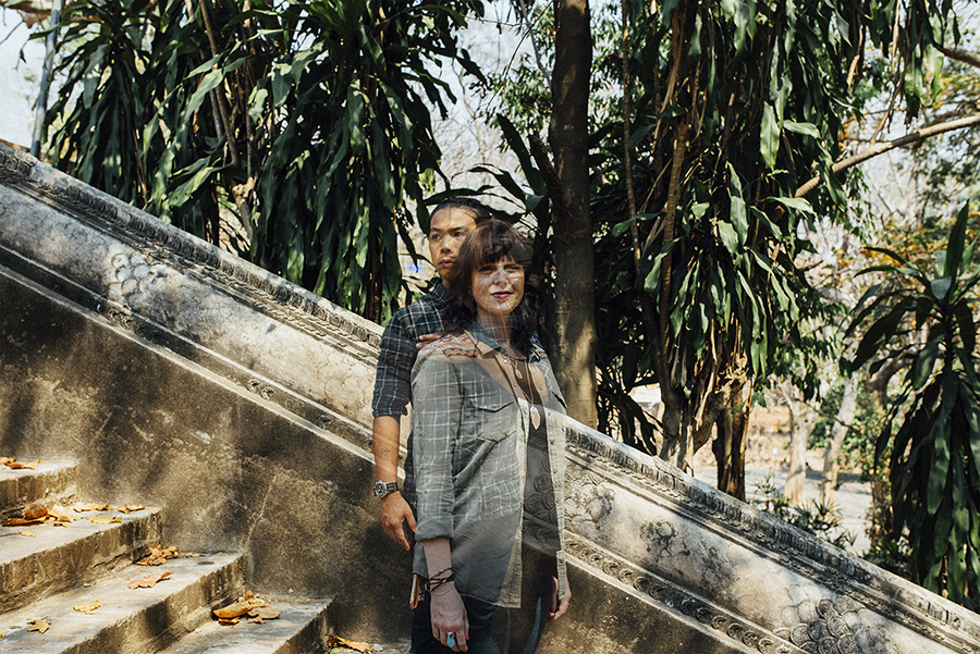 chiangmai prewedding double exposure long distance couple