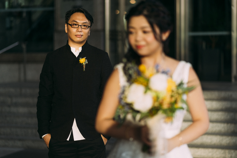yishu actual day wedding at uob plaza singapore
