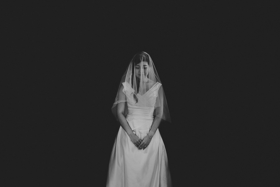 Bride Portrait in Black and White