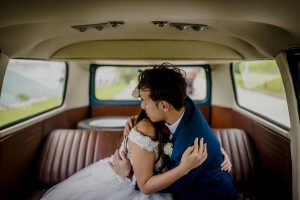 Tung lok Wedding Singapore Photographer Shawn and Constance Actual Wedding Day AD with Volkswagen Kombi Van Classic